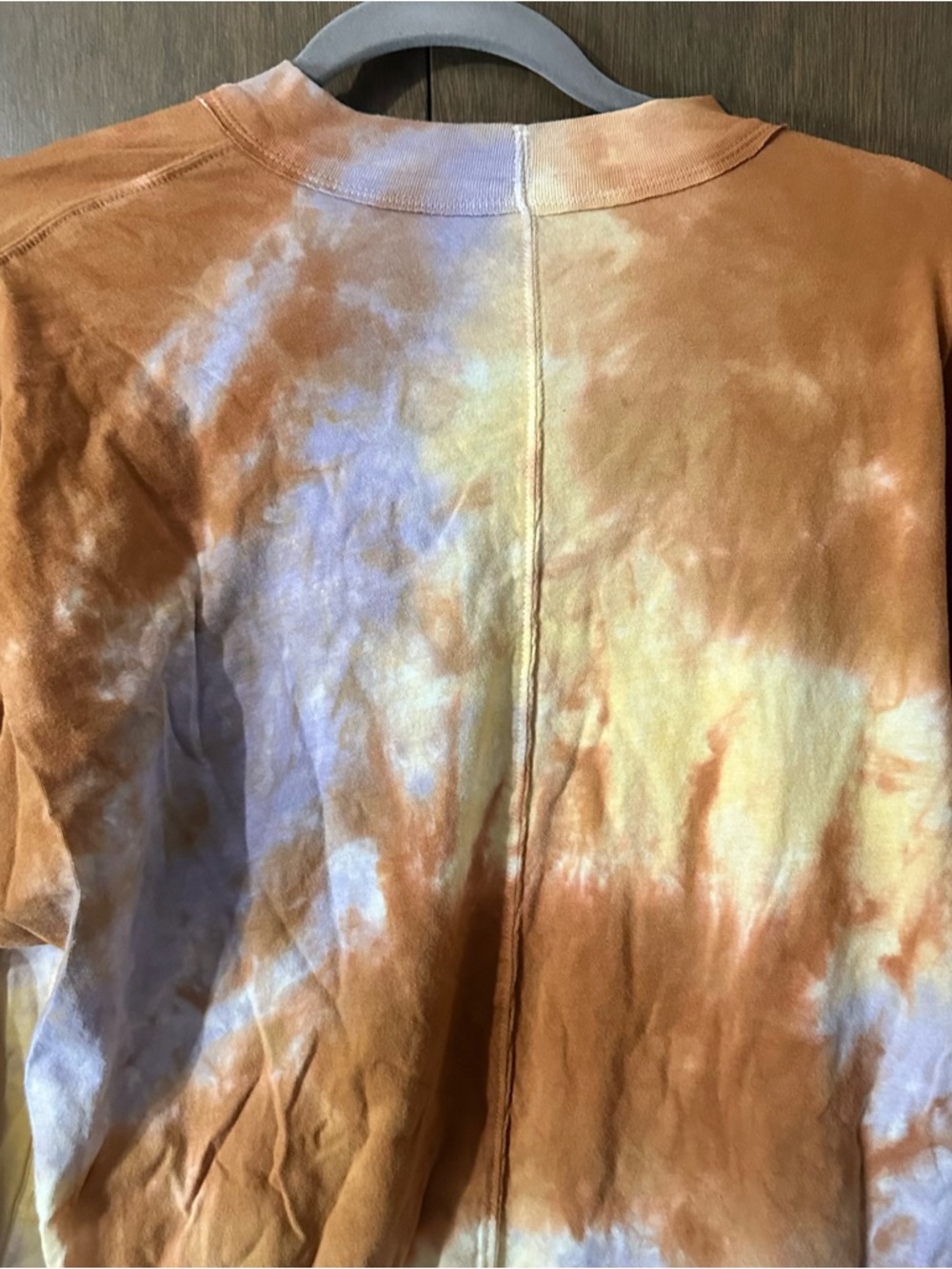 Free People We the Free Tie-Dye Tee Lilac Woods Long Sleeve Shirt Size Large - Picture 6 of 12